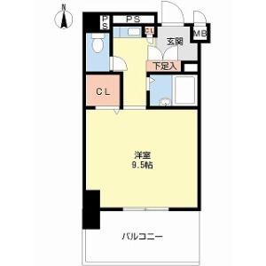 ジョイフル名古屋駅前(1K/10階)の間取り写真