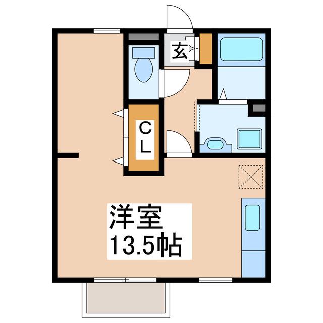 セジュールGREEN(ワンルーム/1階)の間取り写真