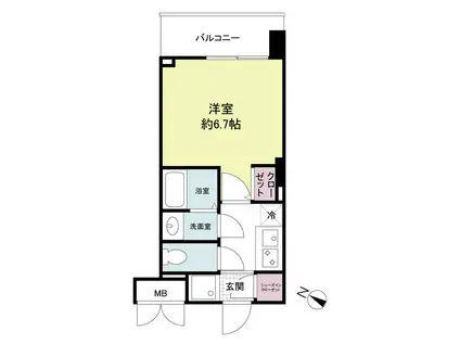 ブランシエスタ西京極(1K/4階)の間取り写真
