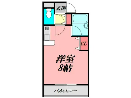 レナジア大和田(ワンルーム/3階)の間取り写真