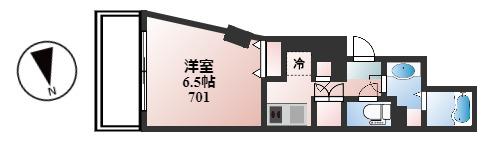 BABA TERRACE(1K/7階)の間取り写真