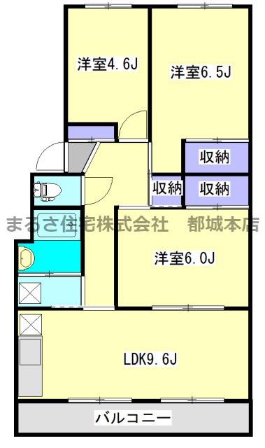 NJ北原(3LDK/5階)の間取り写真