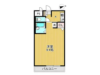 エコライフハリマ(1K/2階)の間取り写真