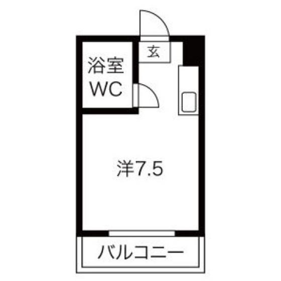 レジェンド五日市八幡(ワンルーム/3階)の間取り写真
