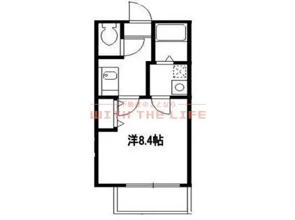 リブレア津福本町(1K/2階)の間取り写真