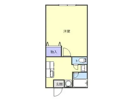 クレゼント・マム(1K/1階)の間取り写真