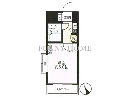 ロンスター三軒茶屋(ワンルーム/4階)の間取り写真