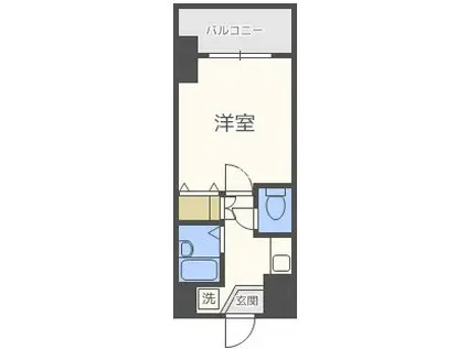 セレッソコート西心斎橋第3(1K/5階)の間取り写真