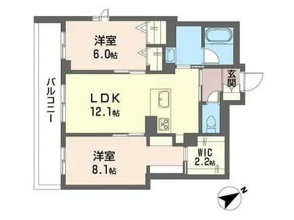 けやきテラス(2LDK/2階)の間取り写真