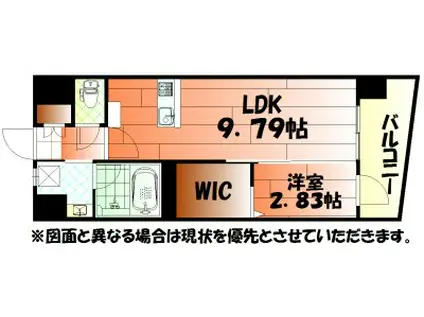 プレジデンスざ・さくら通(1LDK/8階)の間取り写真
