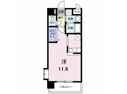 グレイスガーデン岬の山(1K/5階)の間取り写真