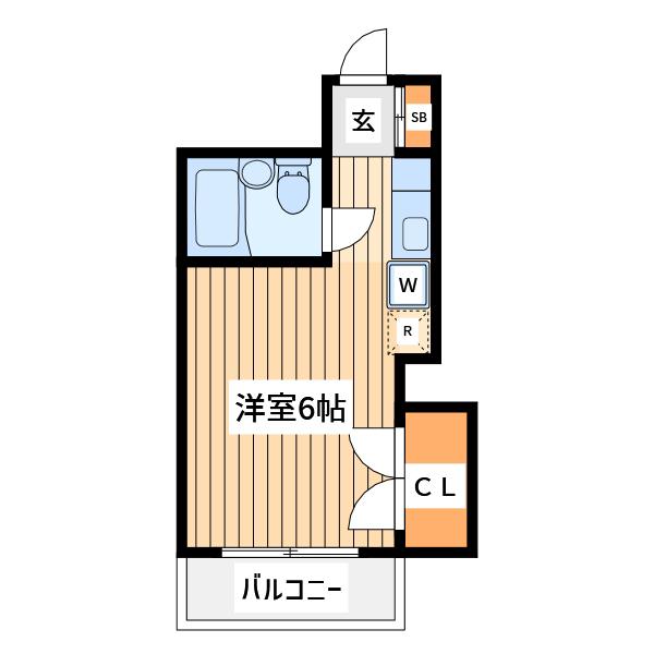 メゾンドリック(ワンルーム/2階)の間取り写真