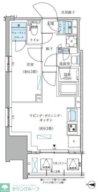 パークアクシス西大島コンフォートスクエア(1LDK/4階)の間取り写真