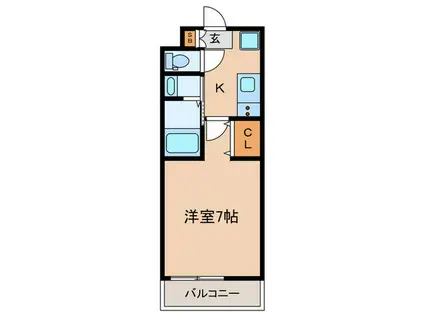 AILE南塚口V(1K/2階)の間取り写真