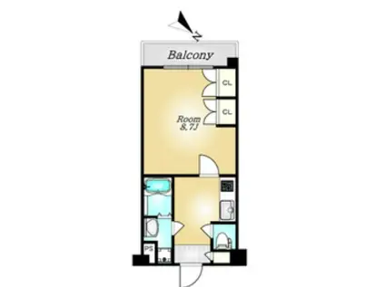 花田屋マンション(1K/2階)の間取り写真