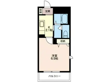 レジデンス津田沼B棟(1K/2階)の間取り写真