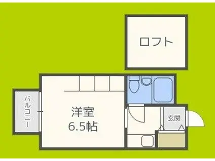 シャンテジョイフル(2K/9階)の間取り写真