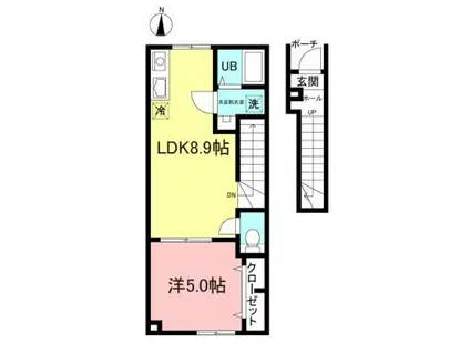 MAISONNETTPARK小竹向原駅(1LDK/2階)の間取り写真
