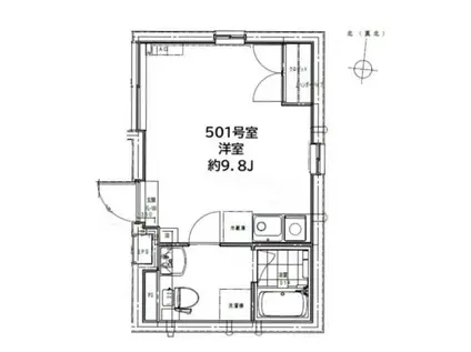 リノ西落合(ワンルーム/5階)の間取り写真