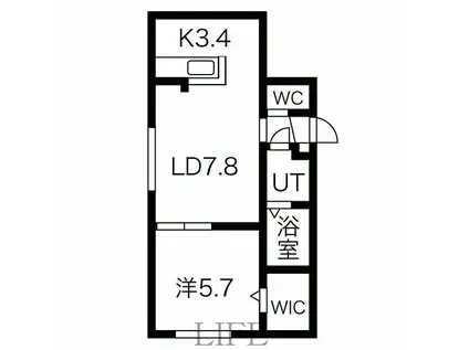 サン・クレール本郷(1LDK/2階)の間取り写真