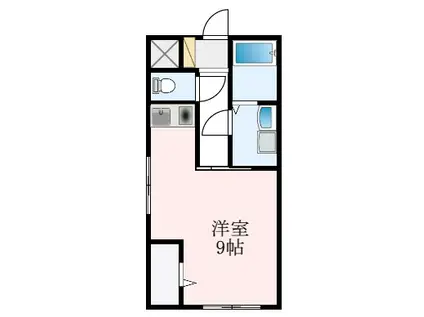 グレイス西山台(ワンルーム/3階)の間取り写真