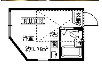 クレールメゾン代々木上原(ワンルーム/2階)の間取り写真