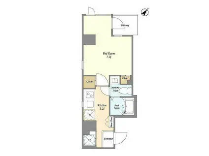 ププレ日本橋(1K/6階)の間取り写真