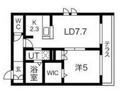PISO ARCE SHINAGAWA ピソアルセシナガワ(1LDK/1階)の間取り写真