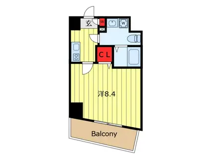 プレール・ドゥーク三ノ輪(1K/2階)の間取り写真