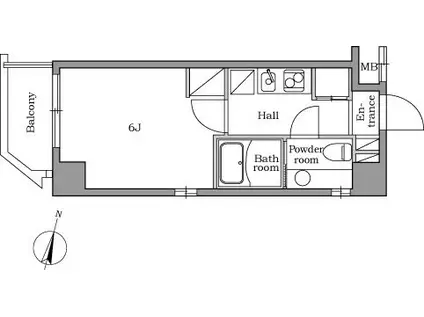 レジディア中村橋(1K/4階)の間取り写真