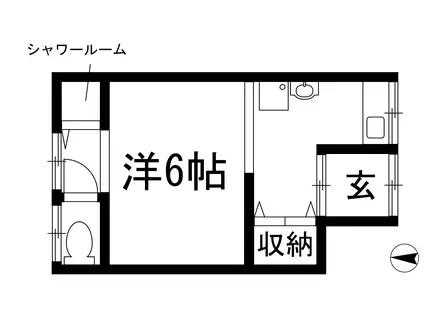 滝山アパート(ワンルーム/1階)の間取り写真