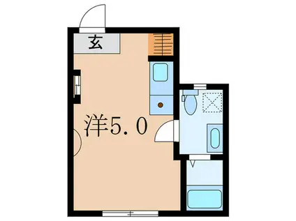 CONTEL SHIMOMEGURO(ワンルーム/4階)の間取り写真