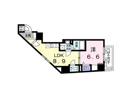 グランドルチェ駒込(1LDK/12階)の間取り写真