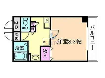 アネックス桜の町A棟(1K/2階)の間取り写真