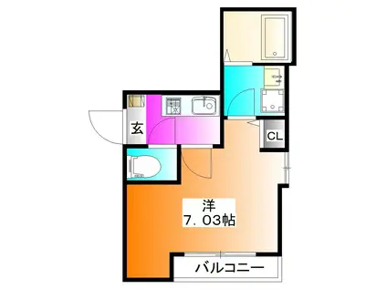 C`EST SI BON(1K/1階)の間取り写真