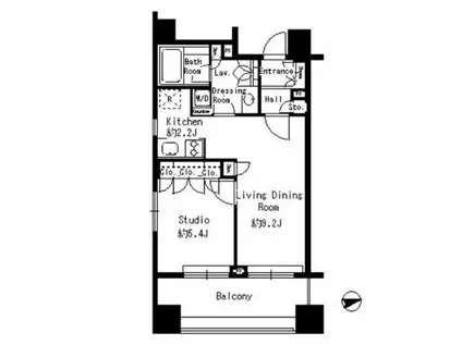 パークアクシス青山骨董道り(1LDK/3階)の間取り写真