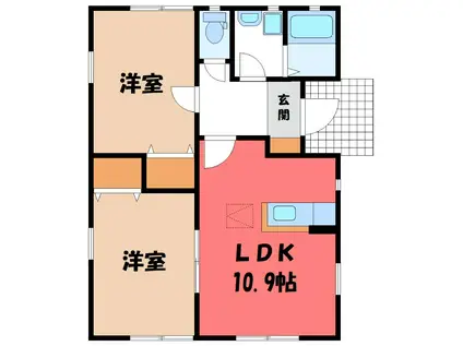 アマーレA(2LDK/1階)の間取り写真