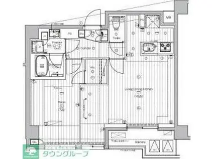 PREMIUM CUBE 王子神谷PREMIUM CUBE 王子神谷(1LDK/6階)の間取り写真