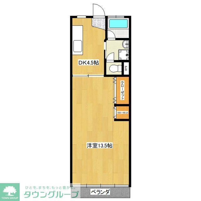 千代田ハイツ(1DK/3階)の間取り写真