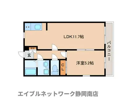 フォルトゥーナ(1LDK/1階)の間取り写真