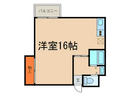 ひまわりやごと(ワンルーム/3階)の間取り写真