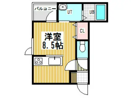 ベルン高砂(ワンルーム/1階)の間取り写真