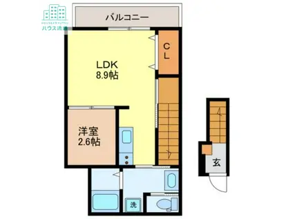 RESIDENCE時津イースト(1LDK/2階)の間取り写真