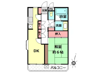 サンウィング新松戸I(1DK/3階)の間取り写真
