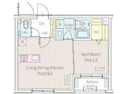 オーパス・セイント・エム(1LDK/2階)の間取り写真