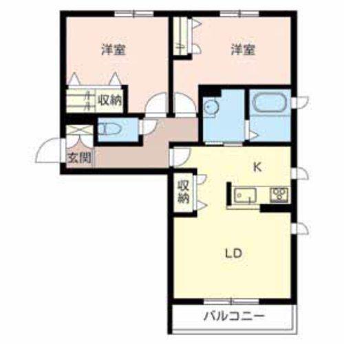 シャーメゾン茜(2LDK/3階)の間取り写真
