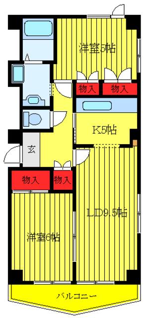 カストール三ノ輪(2LDK/4階)の間取り写真