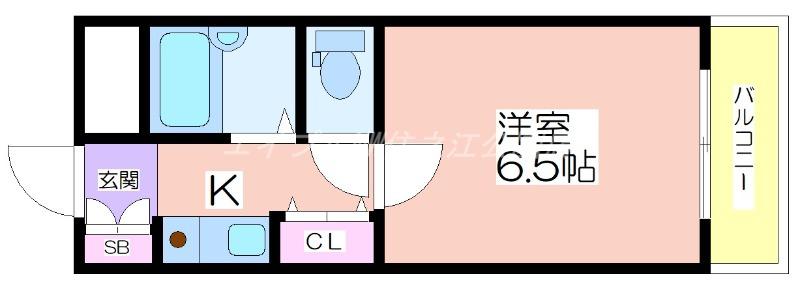 三研BLD.アンビション大阪(1K/7階)の間取り写真