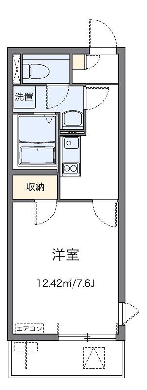 JR川越線 日進駅(埼玉) 徒歩6分 4階建 築15年(1K/3階)の間取り写真