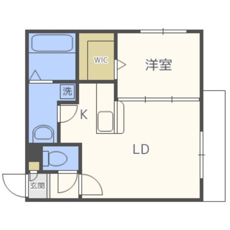 アンジュ・セレステ(1LDK/2階)の間取り写真